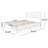 Stella Solid Wood Slat Bed,Queen, White