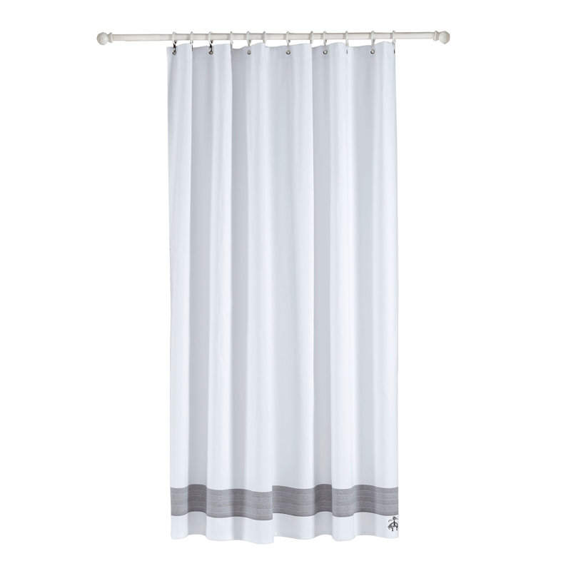 Rideau de douche simple de couleur unie, Blanc