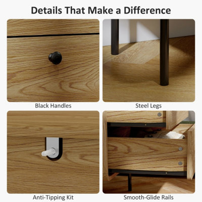 60 cm W Chest of 4 Drawers