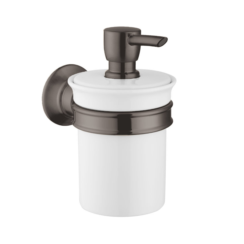 Montreux Glass Soap Dispenser, Brushed Black Chrome