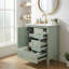 Meuble-lavabo 24 po avec lavabo, une armoire avec porte à fermeture douce, 3 tiroirs à fermeture douce, poignées en métal rétro