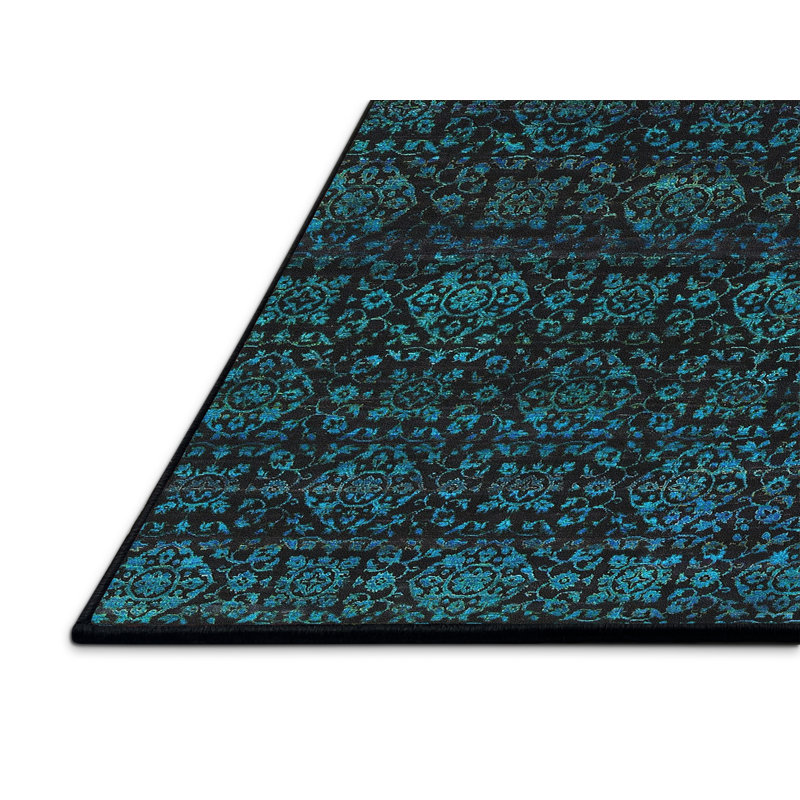 Tapis gris / noir, Rectangle 5 pi x 7 pi