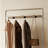 Stainless Steel Leather Rolling Coat Rack
