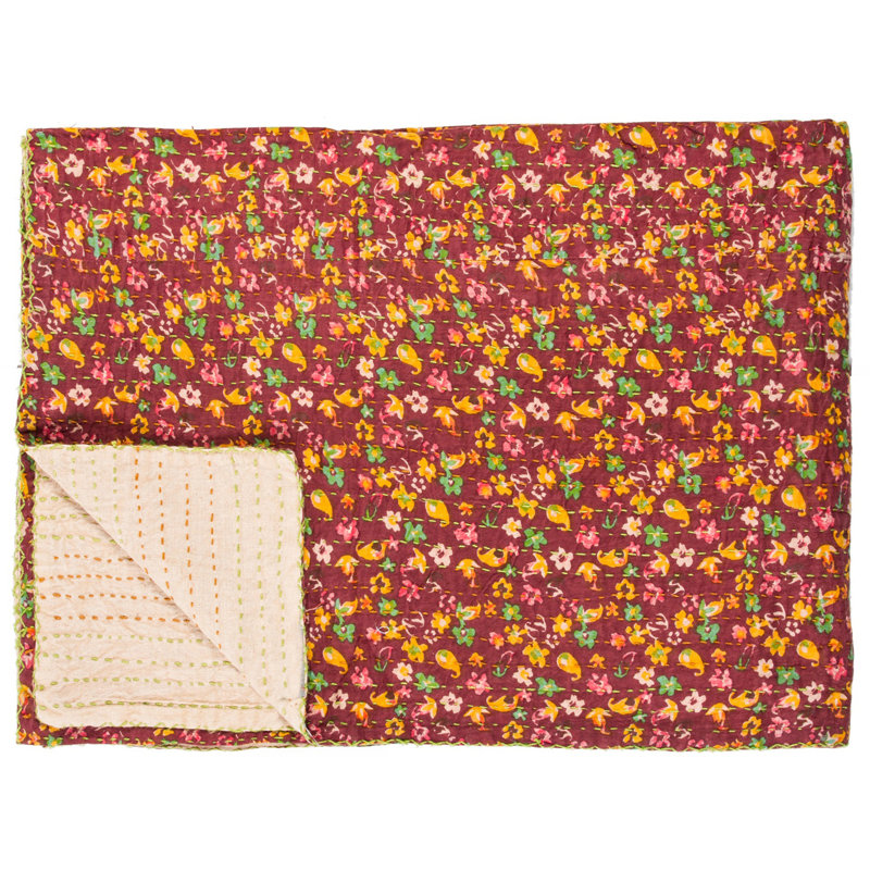 Kantha Knitted Throw Blanket