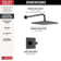 Modern Raincan Square Single-Function Shower Faucet Set, Valve Trim Kit, Rainfall Shower Head