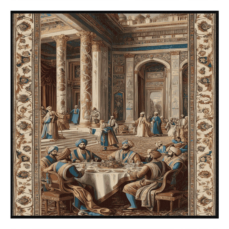 Tapis brun lavable à la machine, Carré 5 pi