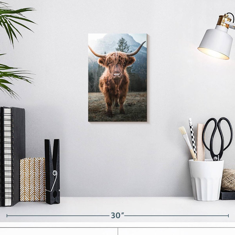 Brampt Dolomites Highland Cow, 12" H x 8" W