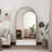 Iron Arch Retro Full Length Mirror With Supporting Feet, For Living Room, Bedroom-115297233