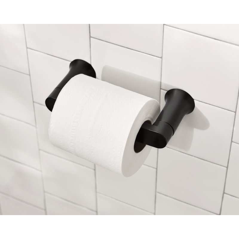 Moen Genta LX Wall Mount Toilet Paper Holder, Matte Black
