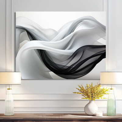 Liquid Streams Monochrome - Waves Wall Art