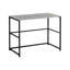 Bureau d'ordinateur moderne de 102 cm (40 po) - Plateau en stratifié gris, pieds en métal noir, avec grand espace de rangement pour le travail à domicile ou le bureau. Caractéristiques : Plateau en stratifié gris, pattes en métal noir, 102 cm (40 po).-1405280904