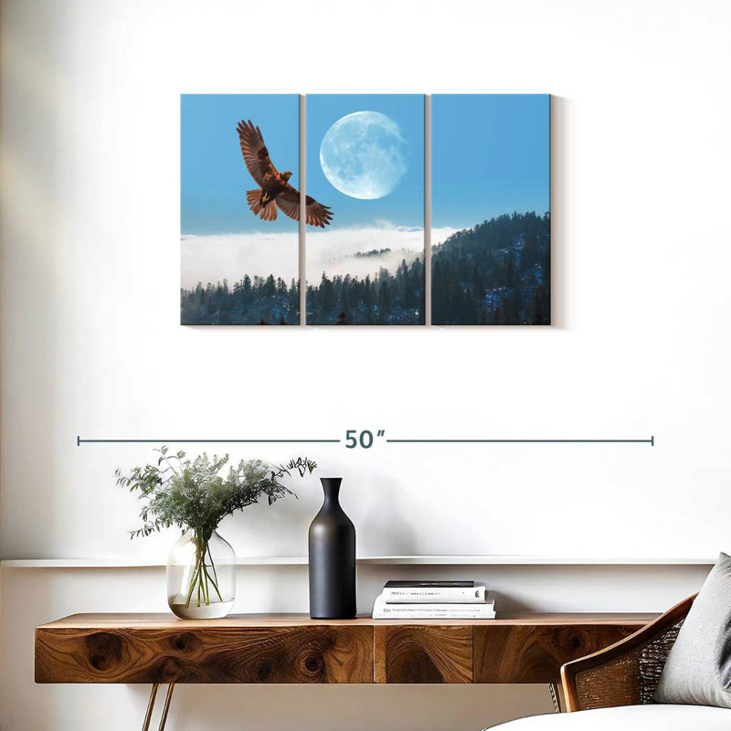 Eagle Over Fogy Mountains, 20" H x 33" W
