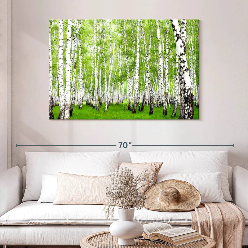Harnek Green Birch Trees, 32" H x 48" W