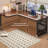 Simple and modern solid wood L - shaped desk-785396826