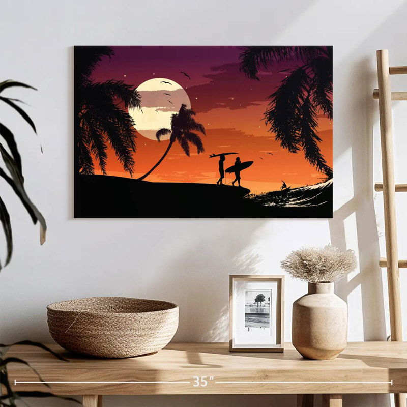 Surfeurs de nuit tropicaux Gillard, H 16 po x l 24 po