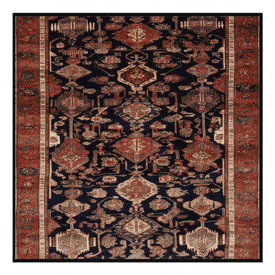 Machine Washable Turkish Brown Area Rug