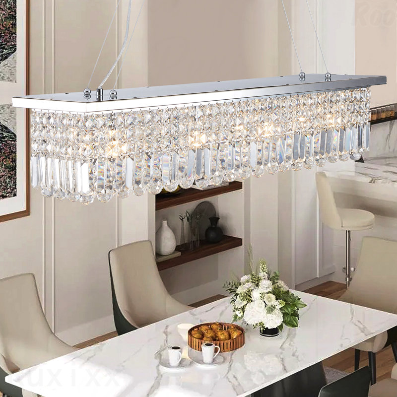 Lustre en cristal de style moderne, Chrome chrome