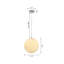 Luminaire suspendu lune 11,8 pouces en soie naturelle 11,8 pouces-438289681