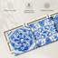 Ensemble de 3 carreaux de céramique baroque bleu sur toile-946144172