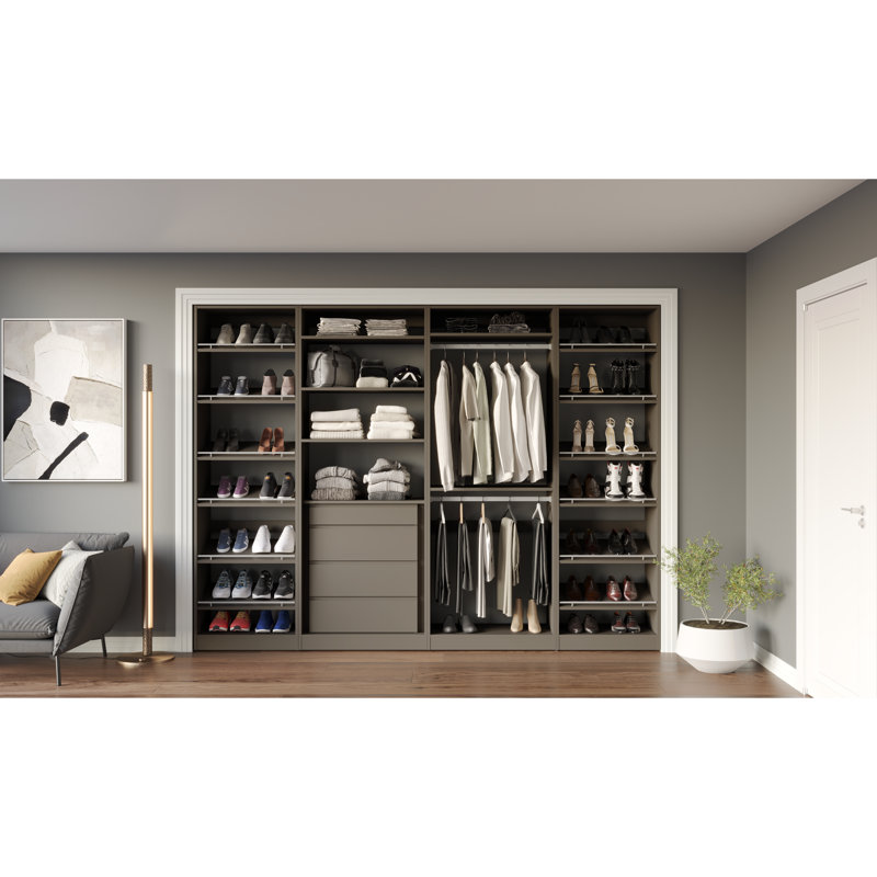 113 11/16" Closet System, Gianduia