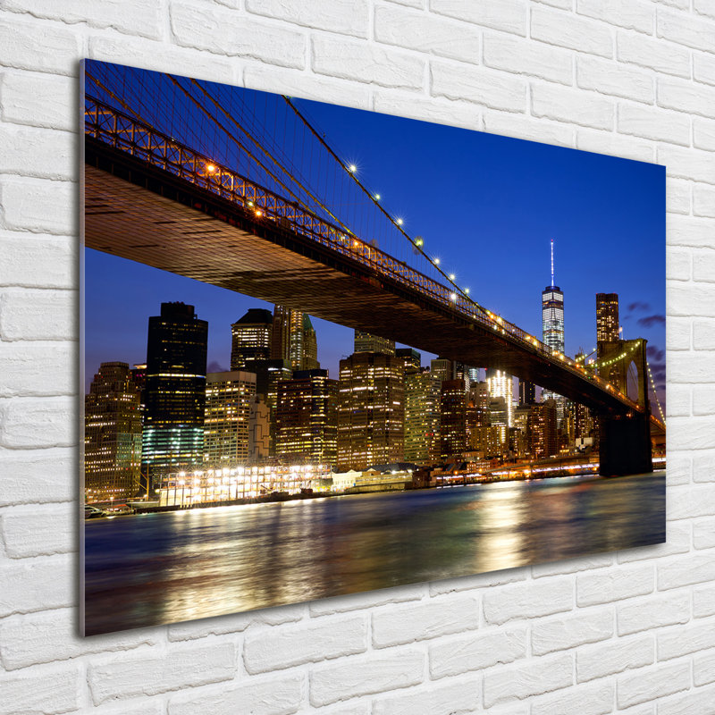 Manhattan New York - No Frame Print on Glass