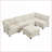 Sectional Sofas 6-Seat Convertible Modular Couch with Reversible Chaise for Living Room | Beige | Corduroy-2020075891