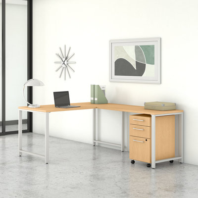 Bureau en forme de l réversible
