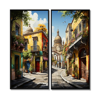 «Mexico Fiesta City II», art mural jaune