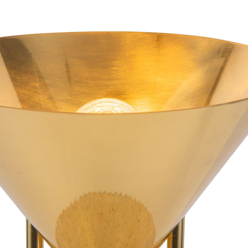 Versus 15-in Brass Table Lamp, Patina Brass