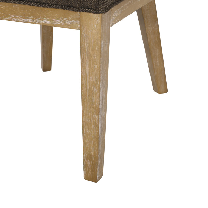 Ensemble de 2 chaises de salle à manger revêtues de tissu Oneida, Brun