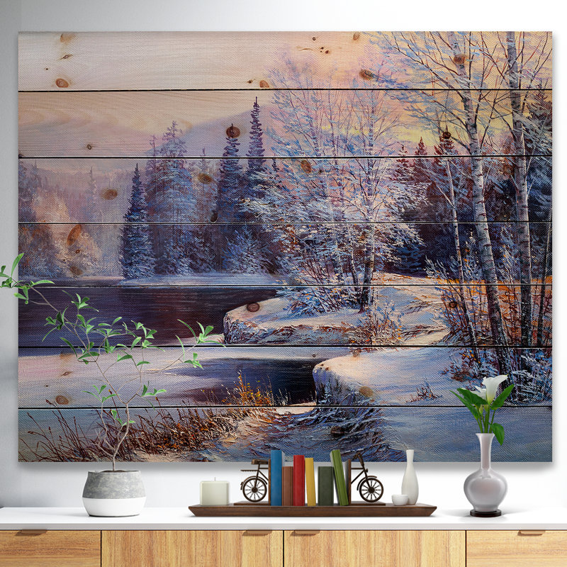 " Christmas Forest ", 15" H x 20" W x 1" D, Wood