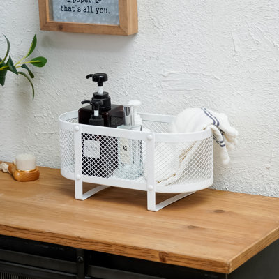 Plateau de meuble-lavabo en métal blanc