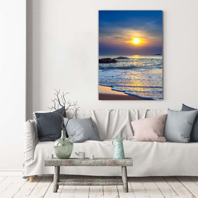 Sunset Beach - Wrapped Canvas Print