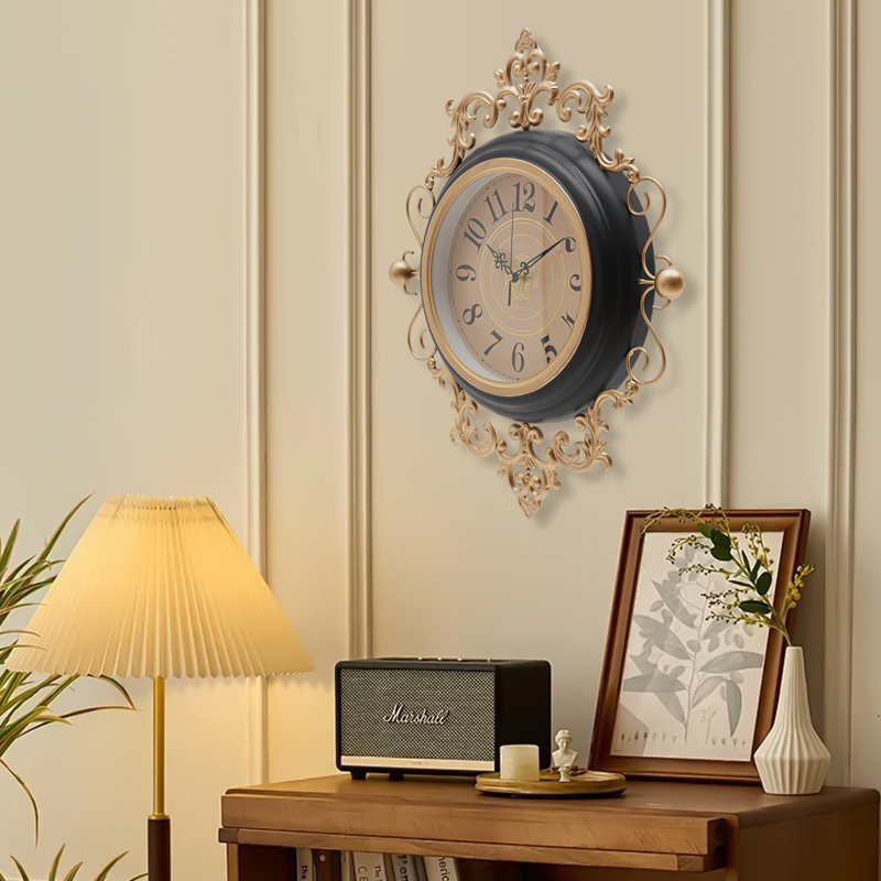 Johary Metal Wall Clock, Black