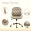 Chaise de bureau capitonnée de luxe, choix élégant pour la maison et le bureau, confort moelleux
