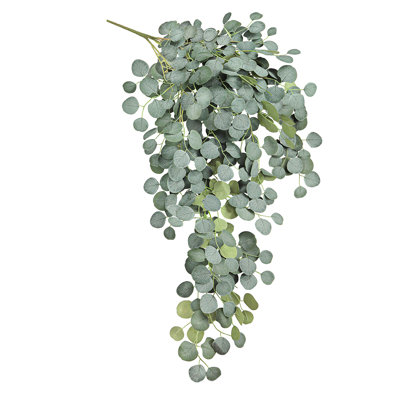 Artificial Silver Dollar Eucalyptus Hanging Plant Greenery Foliage Bush