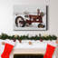 Tracteur de Noël - Toile tendue avec châssis de qualité supérieure - Prêt à être accroché-1075648850
