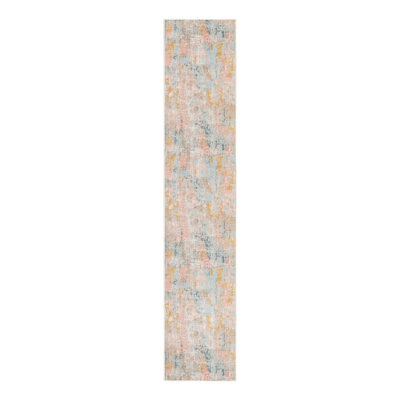 Tapis brun / bleu clair / beige