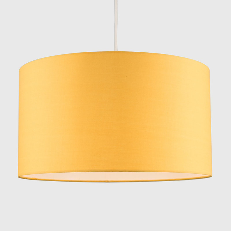 Reni Drum Lighting Shade ( Uno ), 25cm H x 45cm W x 45cm D, Mustard