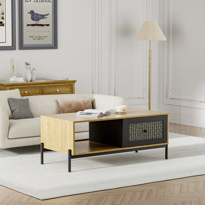 Achazia Four Leg Coffee Table with Storage