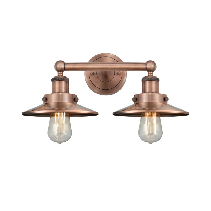Éclairage pour meuble-lavabo à 2 lumières à intensité variable, Cuivre antique, Cuivre antique