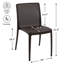 Chaises de salle à manger durables et empilables de la collection piétonne Isabelle de la collection Ocean + Clean-113630587