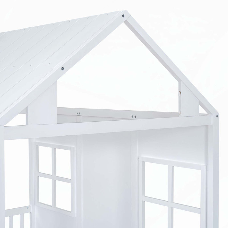Lit double en bois avec lit gigogne pour chambre de rêve, Double