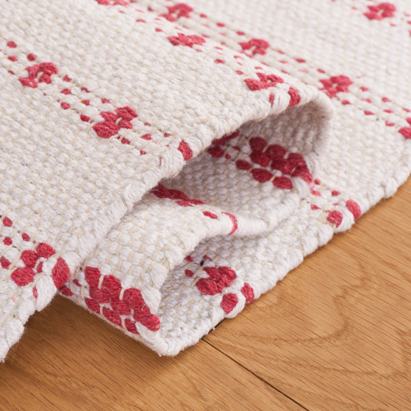 Aitken Flat Weave Cotton Geometric Rug, Rectangle 5' x 8'
