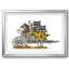 Raton laveur brouette encadrée sur papier-1387217309-1387217308