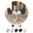Severson Round Dining Table with MDF Top and Gold Stainless Steel Pedestal Base - Seats 4 Person for Kitchen and Dining Room-371878696-371878703