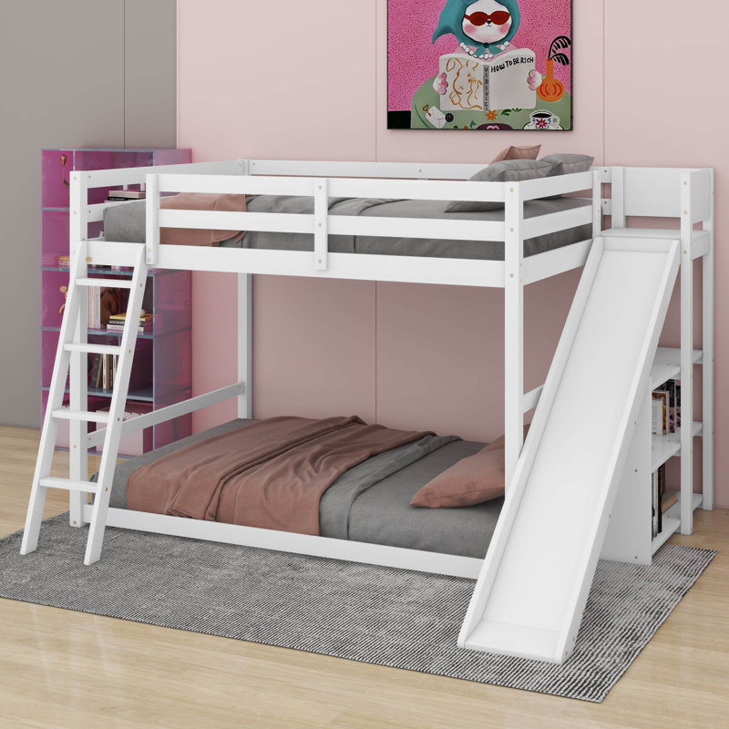 Lit superposé double Jennamarie pour enfants, Blanc