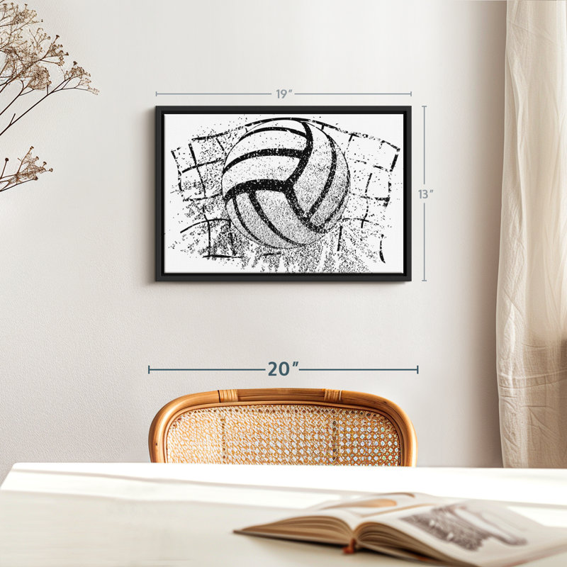 «Grunge Volleyball Canvas Print», H 13 po x l 19 po