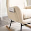 Chaise berçante moderne à dossier haut avec accoudoirs confortables en peluche