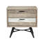 Table de chevet 2 tiroirs Bridges en bois d'acacia deux tons
